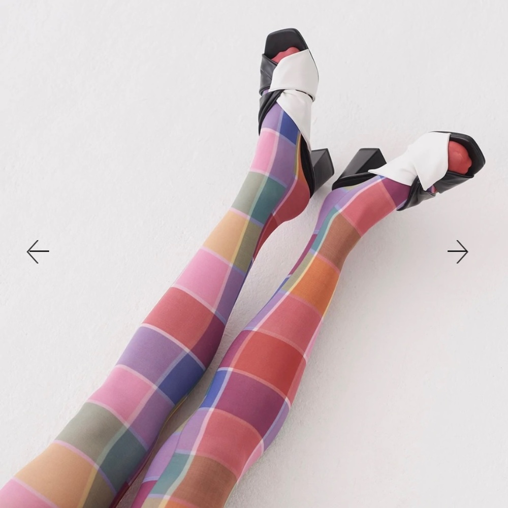 Lazy Oaf Golden Years Check Tights